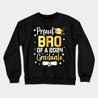 Proud Brother of 2024 Graduate Family Senior Graduation Day Crewneck Sweatshirt